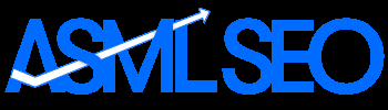 Logo of ASML SEO featuring a magnifying glass and colorful gears symbolizing search optimization.