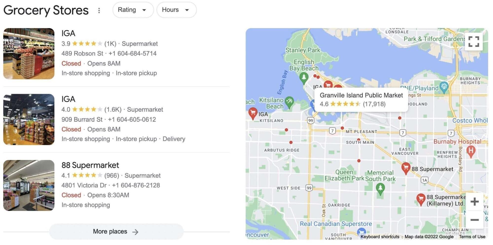 google my business listing